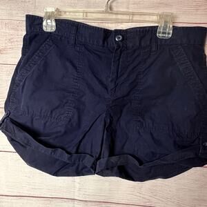 Gap Women's Blue Chino Styel Rolled Up Shorts With Pockets Sz 8